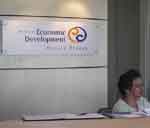 Photo of reception area at Ministry of Economic Development. 