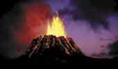 Photo of erupting volcano. 