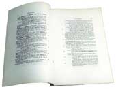 Photo of a document turned open. 